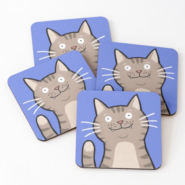 Item preview, Whimsical Tabby Cat Illustration – Hand-Drawn Cartoon Cat Art designed and sold by 516 Studio.