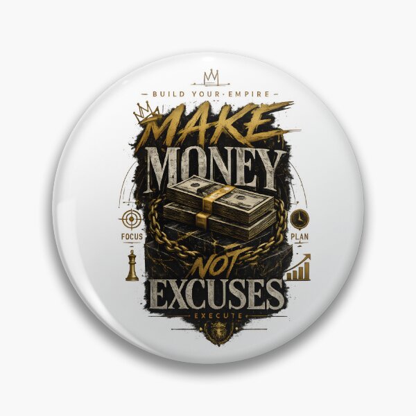 Item preview, Make Money Not Excuses T-Shirt | Hustle Mindset Luxury Streetwear Graphic Design designed and sold by Divakar Fashion.