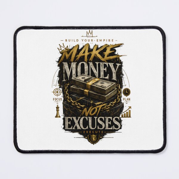 Item preview, Make Money Not Excuses T-Shirt | Hustle Mindset Luxury Streetwear Graphic Design designed and sold by Divakar Fashion.