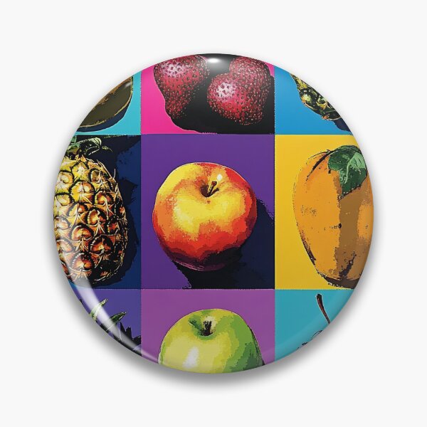 Item preview, Pop Art Fruit Grid, Bold Colorful Warhol Style Fruit Illustration designed and sold by daila70.