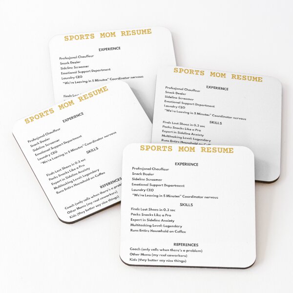 Item preview, Sports Mom Resume Funny T-Shirt Gift Soccer Baseball Football Mom designed and sold by PlayTrackCo.