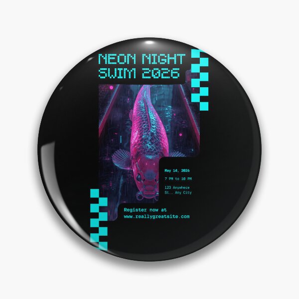 Item preview, Neon Koi Rebellion night swim designed and sold by PeterskyDesign.