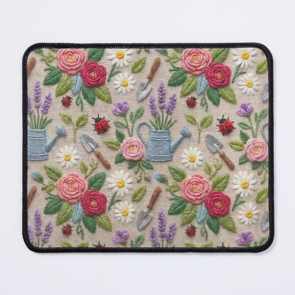 Item preview, Whimsical Embroidered Garden 3d style look designed and sold by Printfantasia .