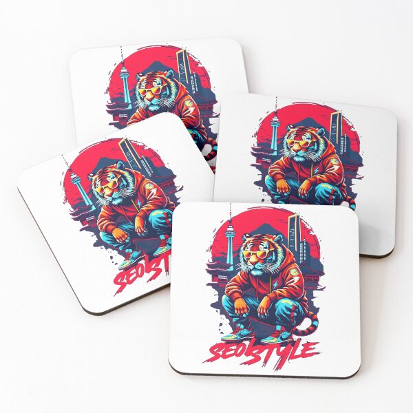 Item preview,  Seoul Style Streetwear Tiger - Cyberpunk Urban Art designed and sold by A-M-G-Shop.