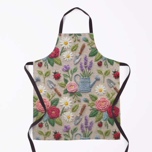 Item preview, Whimsical Embroidered Garden 3d style look designed and sold by Printfantasia .