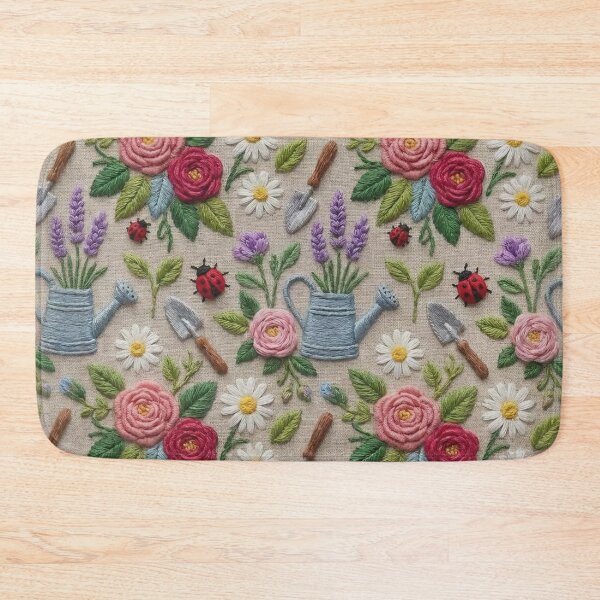 Item preview, Whimsical Embroidered Garden 3d style look designed and sold by Printfantasia .