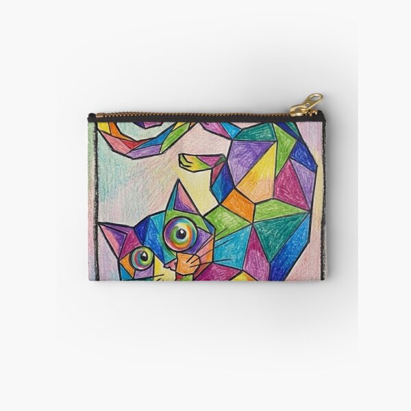 Item preview, The funny, colorful mosaic cat - children's art style designed and sold by Annabells-Kunst.