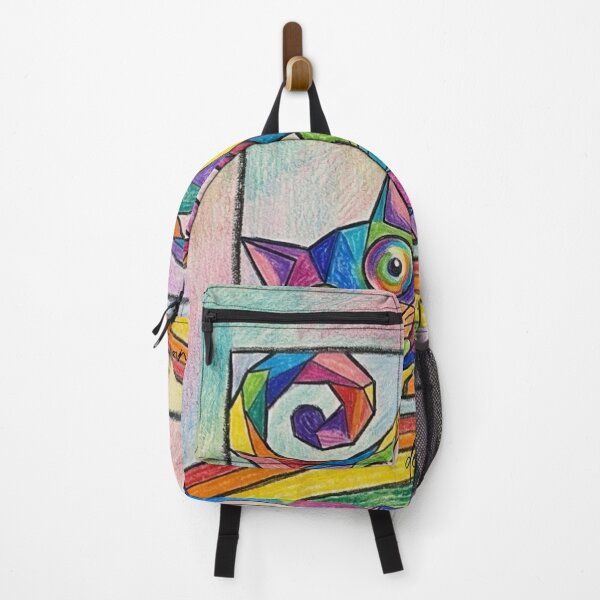 Item preview, The funny, colorful mosaic cat - children's art style designed and sold by Annabells-Kunst.