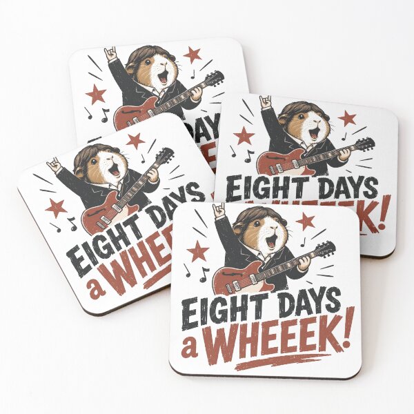 Item preview, Eight Days A Wheeek Beatles Guinea Pig Parody designed and sold by BytesSize.