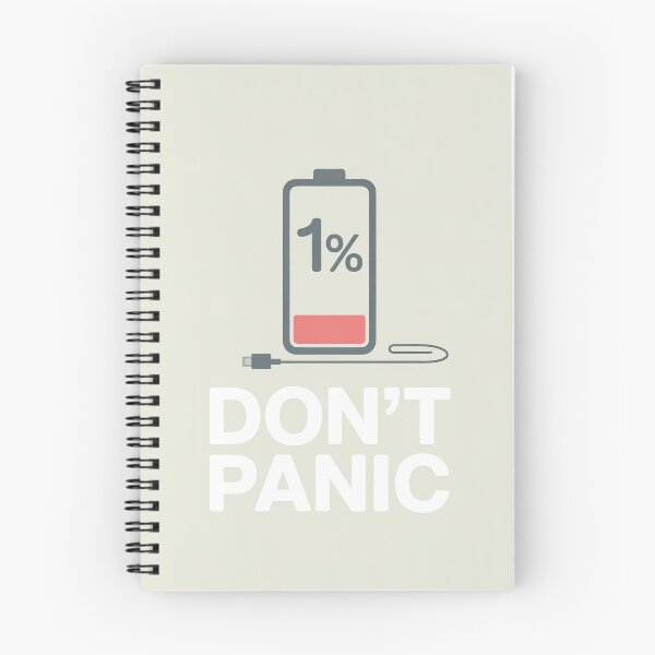 Item preview, Low battery charge and the text “Don’t panic” designed and sold by GiriaGallery.