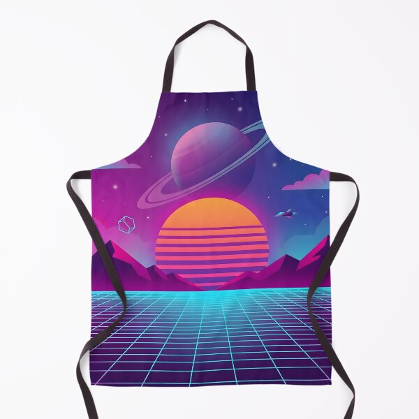Item preview, Retro Futuristic Synthwave Space Landscape | Neon Saturn Vaporwave Sunset Art designed and sold by MCV-Designs.