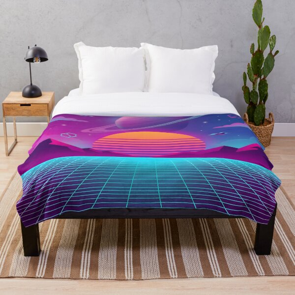 Item preview, Retro Futuristic Synthwave Space Landscape | Neon Saturn Vaporwave Sunset Art designed and sold by MCV-Designs.