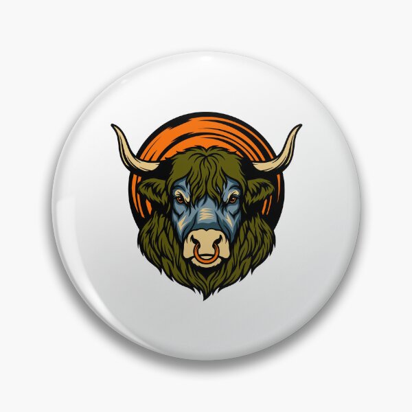 Item preview, Bull Illustration designed and sold by GinyHappyLogo.