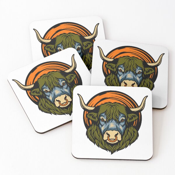 Item preview, Bull Illustration designed and sold by GinyHappyLogo.