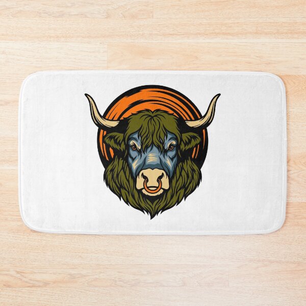 Item preview, Bull Illustration designed and sold by GinyHappyLogo.