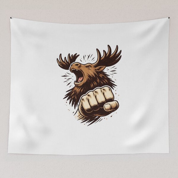 Item preview, Moose Knuckle Rampant Cervid tee designed and sold by TeeHeeRiot.