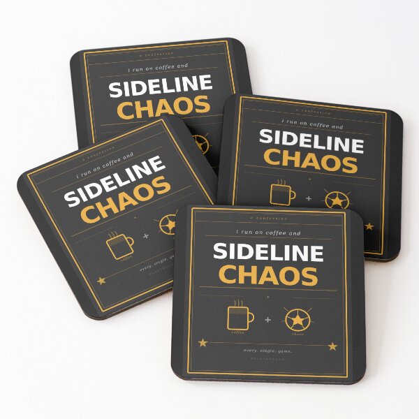 Item preview, Sideline Chaos I Run On Coffee and Soccer — Funny Sports Parent Shirt designed and sold by PlayTrackCo.