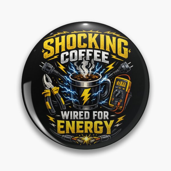Item preview, Shocking Coffee Wired for Energy Funny Electrician Gift for Linemen and Electrical Contractors designed and sold by Ladys-Gents.