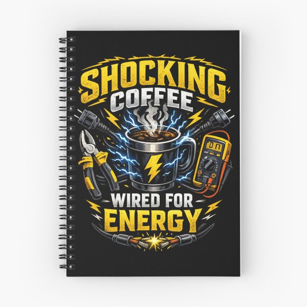Item preview, Shocking Coffee Wired for Energy Funny Electrician Gift for Linemen and Electrical Contractors designed and sold by Ladys-Gents.