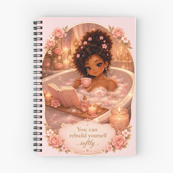 Item preview, You Can Rebuild Yourself Softly Sticker | Cozy Self Love Bubble Bath Art designed and sold by PrincSaraStudio.