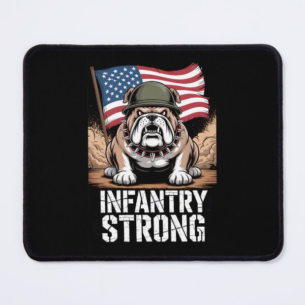 Item preview, Military Bulldog USA Infantry Strong designed and sold by OldGloryForge.