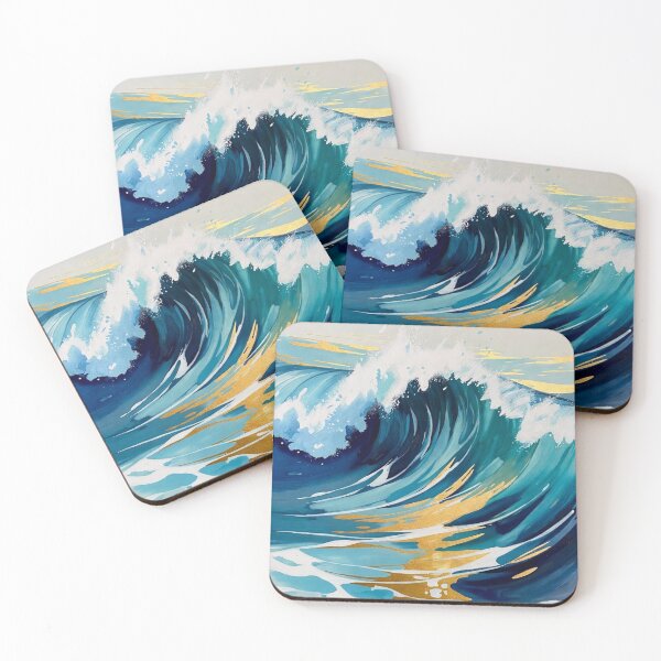 Item preview, Deep Blue Surge with Gold Highlights designed and sold by Theklang.