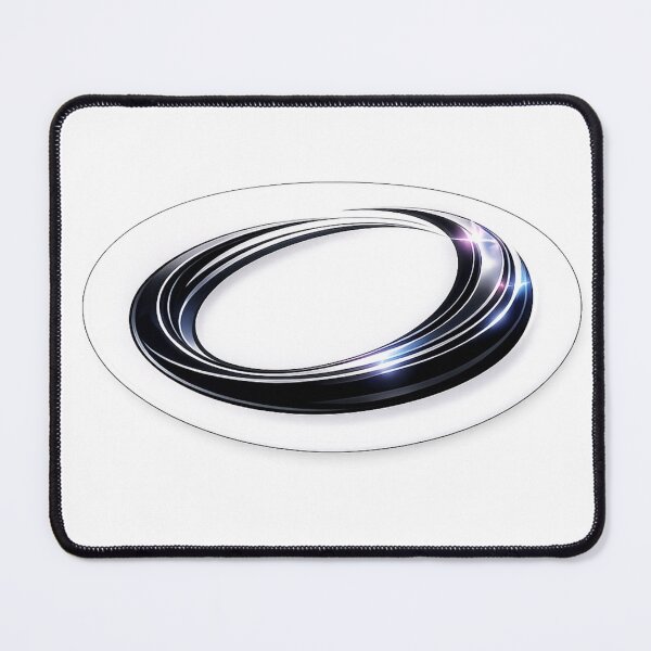 Item preview, Futuristic Chrome Ring Logo Minimal Tech Symbol designed and sold by MyCreatureArt.