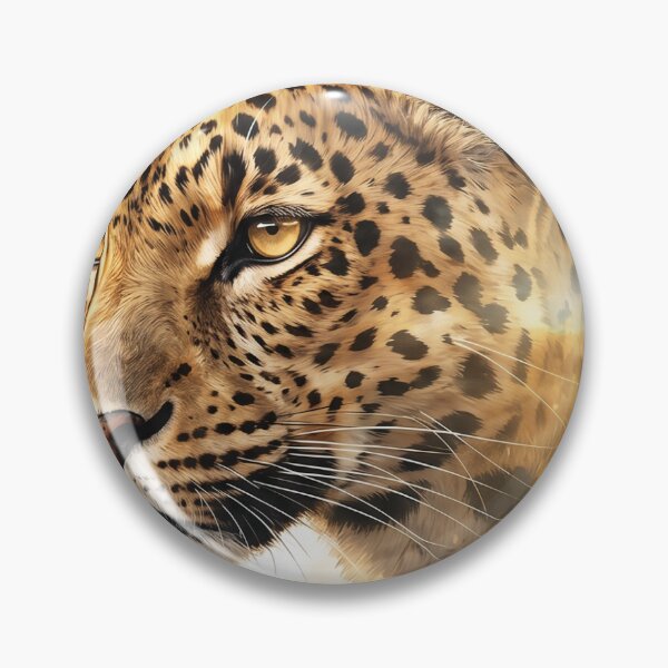 Item preview, print featuring a leopard’s head that dissolves into a sunlit, spotted grassland designed and sold by Jandedan.