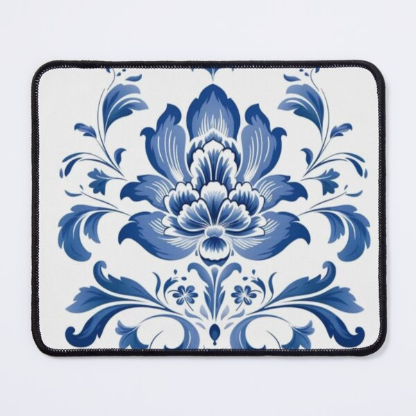 Item preview, Delft Blue Floral Damask Artwork  designed and sold by NivyasArtistry.