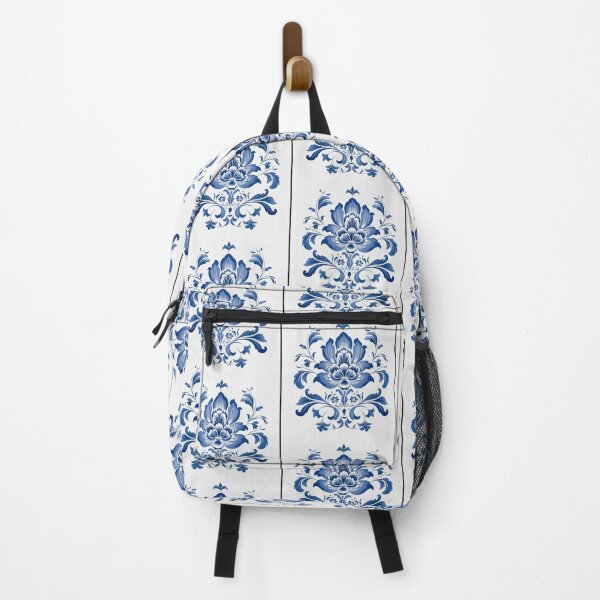 Item preview, Delft Blue Floral Damask Artwork  designed and sold by NivyasArtistry.