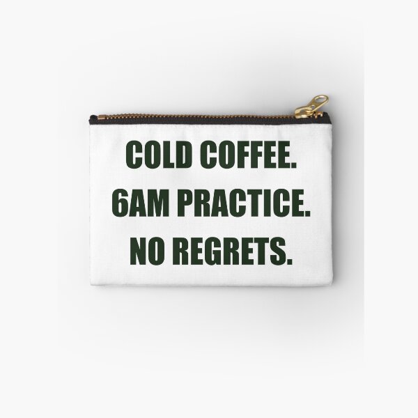 Item preview, Cold Coffee 6AM Practice No Regrets — Soccer Parent Shirt designed and sold by PlayTrackCo.