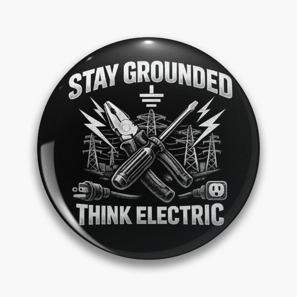 Item preview, Stay Grounded Think Electric Electrician Gift for Linemen Journeyman Master Electricians Electrical Contractor designed and sold by Ladys-Gents.