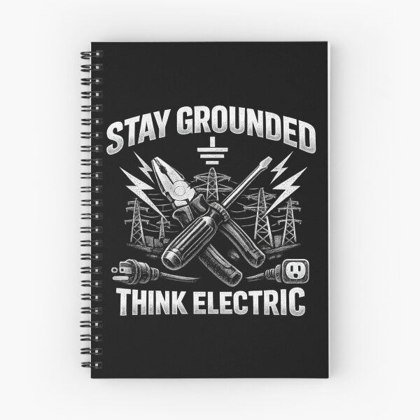 Item preview, Stay Grounded Think Electric Electrician Gift for Linemen Journeyman Master Electricians Electrical Contractor designed and sold by Ladys-Gents.