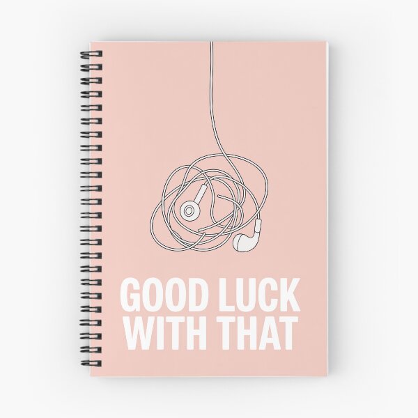 Item preview, Tangled headphones and the text “Good Luck with That” designed and sold by GiriaGallery.