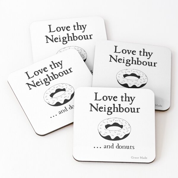 Item preview, Love Thy Neighbour... and Donuts designed and sold by GraceMadeArt.