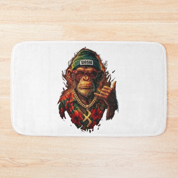 Item preview, Monkey in a tropical design with a gold chain designed and sold by E4ST-INDUSTRIES.