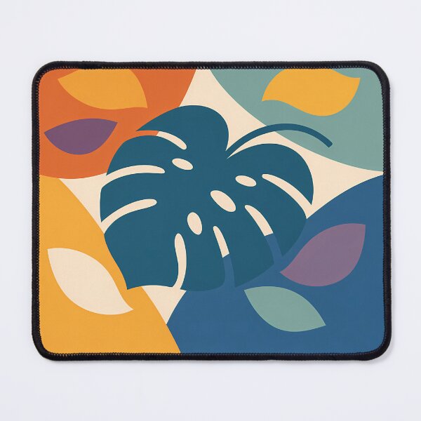 Item preview, Geometric Monstera Leaf Silhouette in Tropical Colours designed and sold by InkSmithery.