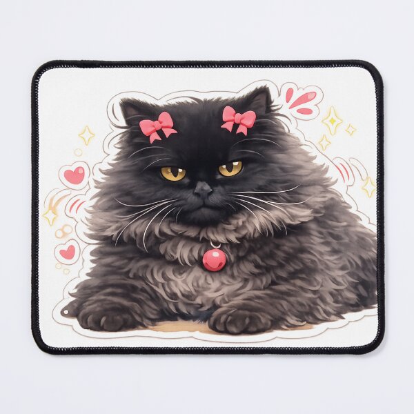 Item preview, Cute Black Cat Animated Kawaii Sticker  designed and sold by rajaansariT.