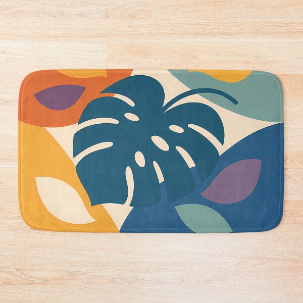 Item preview, Geometric Monstera Leaf Silhouette in Tropical Colours designed and sold by InkSmithery.