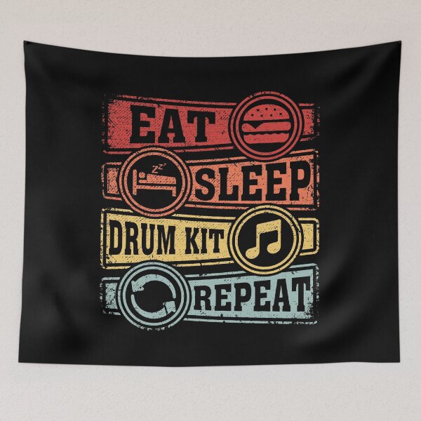 Item preview, Eat Sleep Drum kit Repeat designed and sold by GabbyKash.
