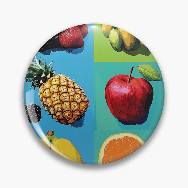 Item preview, Bold Fruit Pop Art Grid, Neon Colors Warhol Style Illustration designed and sold by daila70.