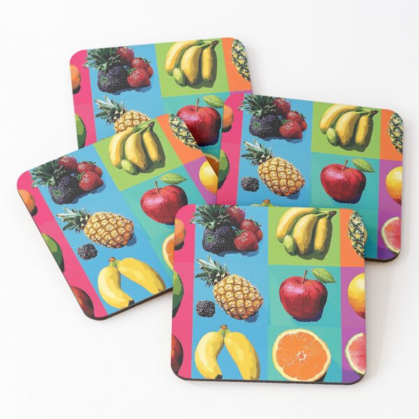 Item preview, Bold Fruit Pop Art Grid, Neon Colors Warhol Style Illustration designed and sold by daila70.