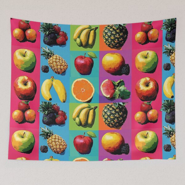 Item preview, Bold Fruit Pop Art Grid, Neon Colors Warhol Style Illustration designed and sold by daila70.