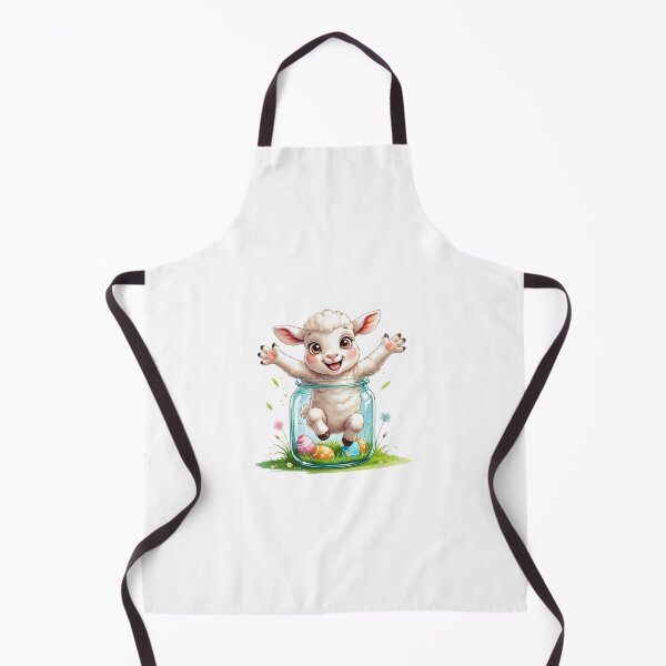 Item preview, Cute Baby Lamb in a Glass Jar with Easter Eggs designed and sold by AQUILAKREO.