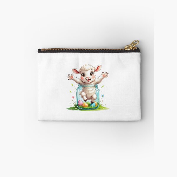 Item preview, Cute Baby Lamb in a Glass Jar with Easter Eggs designed and sold by AQUILAKREO.