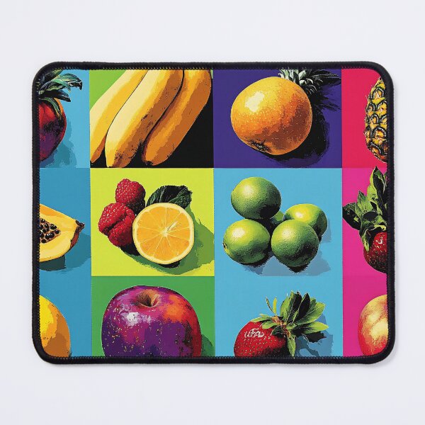 Item preview, Vibrant Pop Art Fruit Pattern, Colorful Grid Warhol Inspired Art designed and sold by daila70.