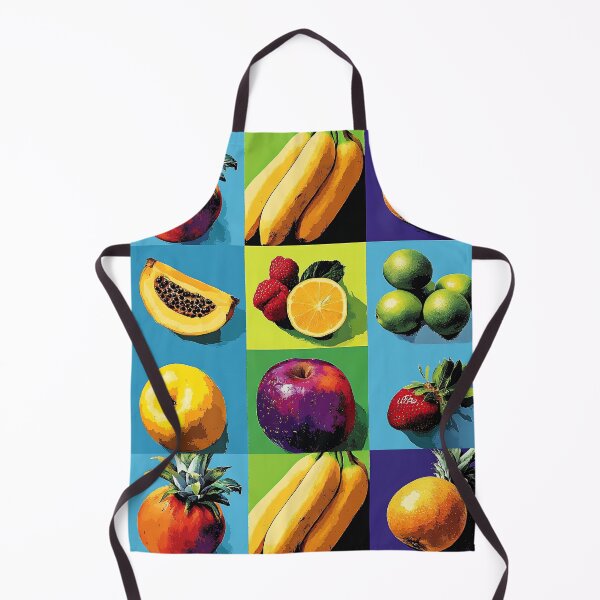 Item preview, Vibrant Pop Art Fruit Pattern, Colorful Grid Warhol Inspired Art designed and sold by daila70.
