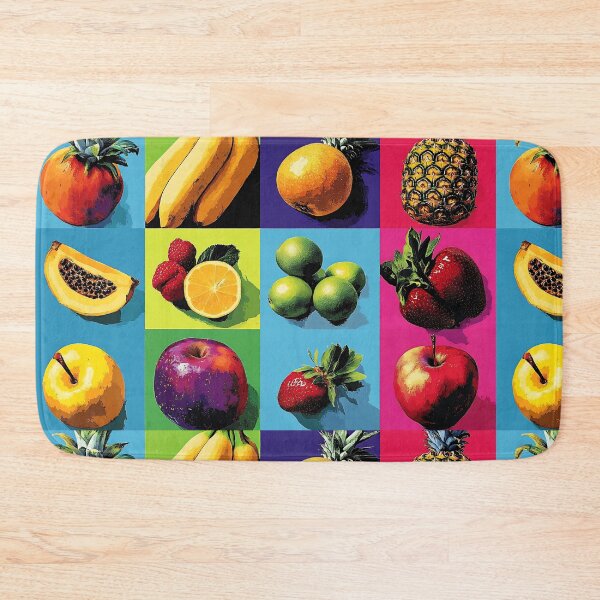 Item preview, Vibrant Pop Art Fruit Pattern, Colorful Grid Warhol Inspired Art designed and sold by daila70.