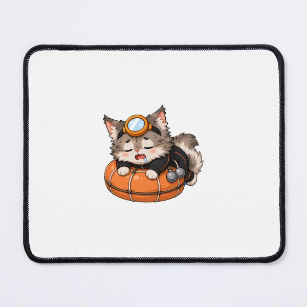 Item preview, KOREA HAENAM - Cute Chibi Maine Coon Cat Sleepy Teowak Sticker designed and sold by KOREA-HAENAM.