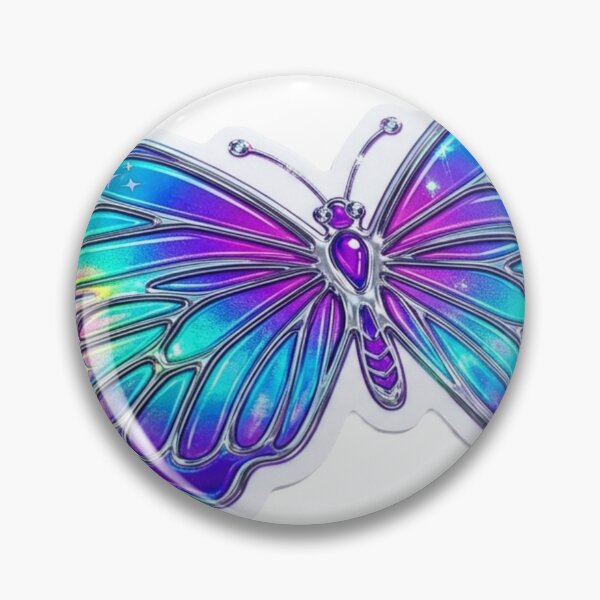 Item preview, Holographic Aesthetic Butterfly Y2K Glitter Effect Sticker designed and sold by JeevanStickers.